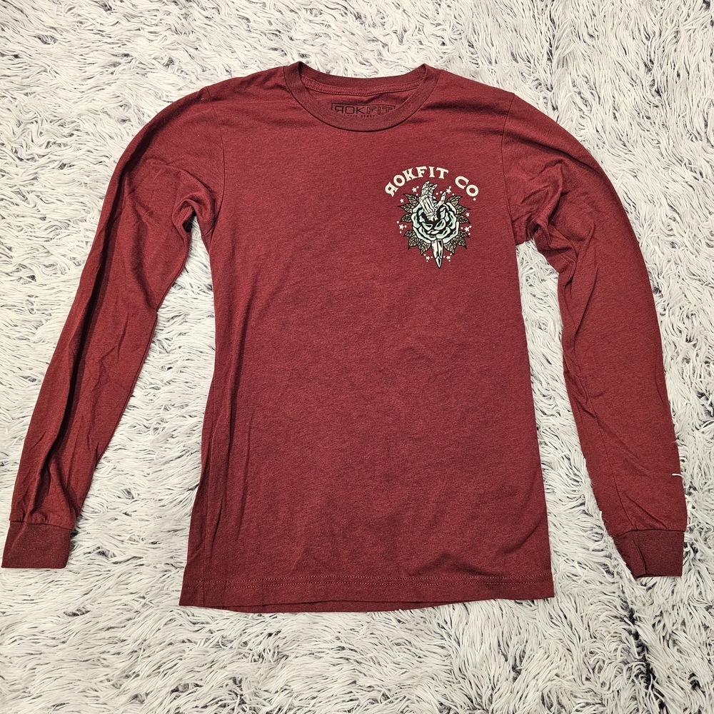 Rokfit Co Women's Red Long Sleeve Tee